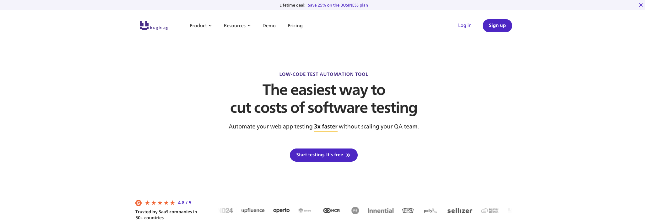 BugBug — Best for No-Code Browser Testing