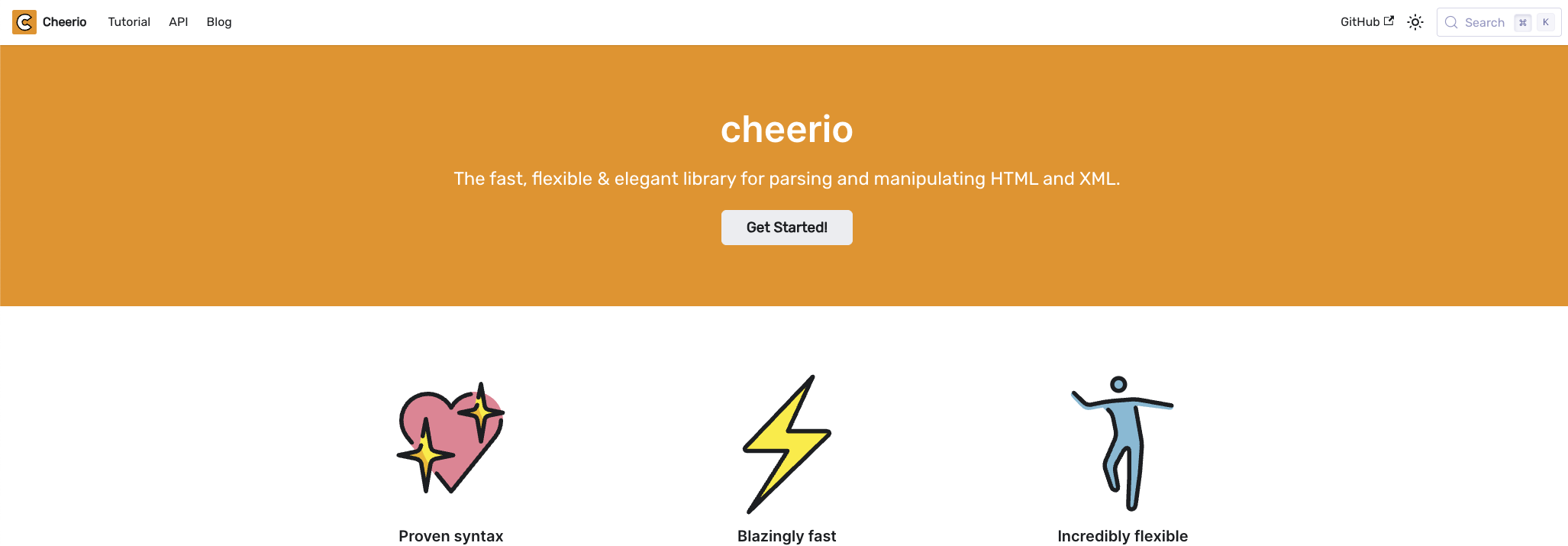 Cheerio — Best for Fast HTML Parsing