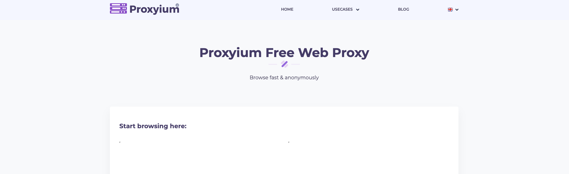 Proxyium: Best for Fast, No-Signup Browsing